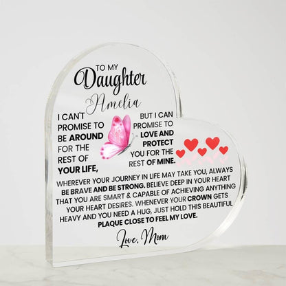 To My Daughter Butterfly Personalized Acrylic Plaque – Gift from Dad – view 4