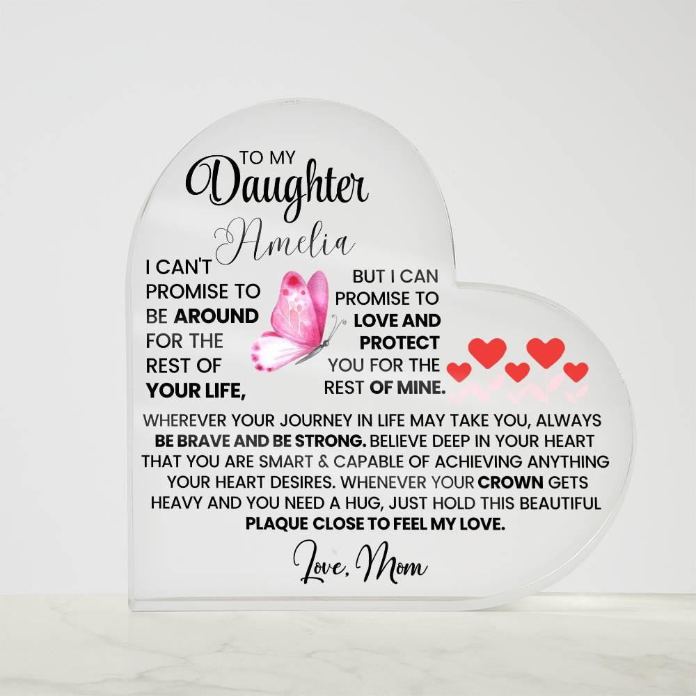To My Daughter Butterfly Personalized Acrylic Plaque – Gift from Dad – view 10