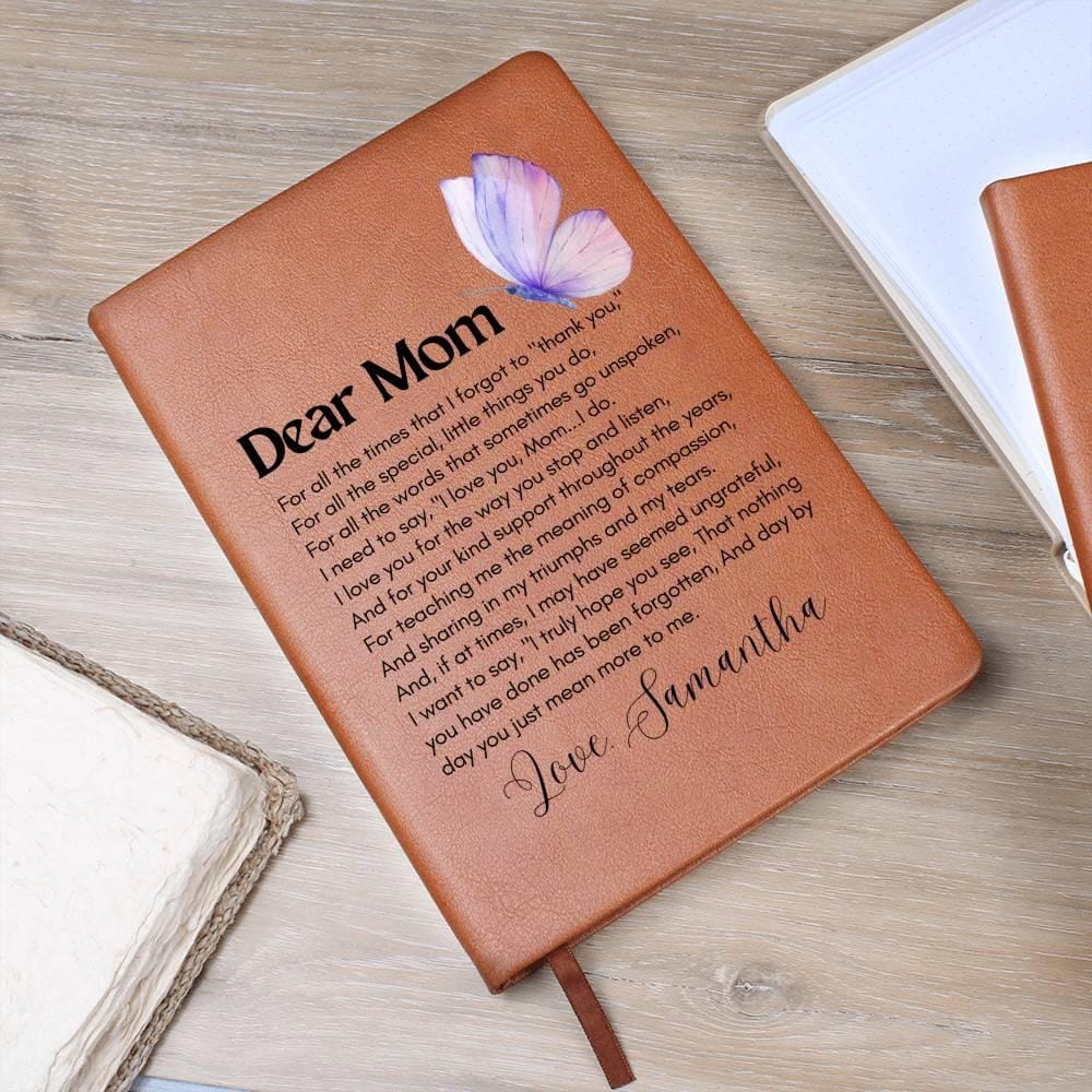 Dear Mom Personalized Leather Journal – Mother's Day Gifts – view 6