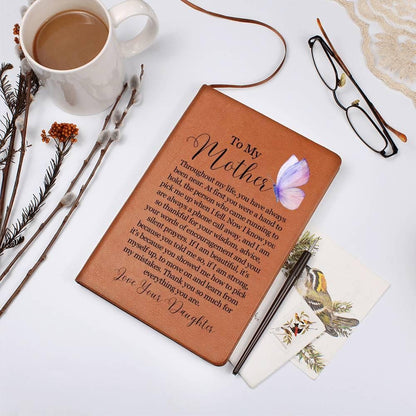 To My Mother Butterfly Personalized Leather Journal – Gift from Son – view 9