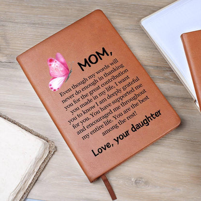 Mom Butterfly Personalized Leather Journal – Mother's Day Gifts – view 6