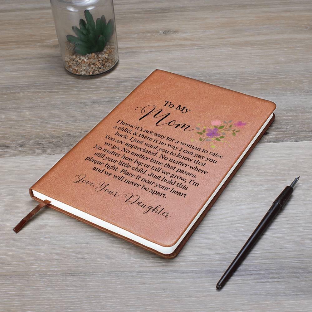 To My Mom Floral Personalized Leather Journal – Mother's Day Gifts – view 9