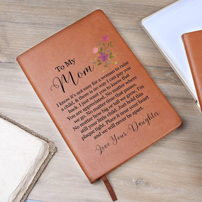 To My Mom Floral Personalized Leather Journal – Mother's Day Gifts – view 6