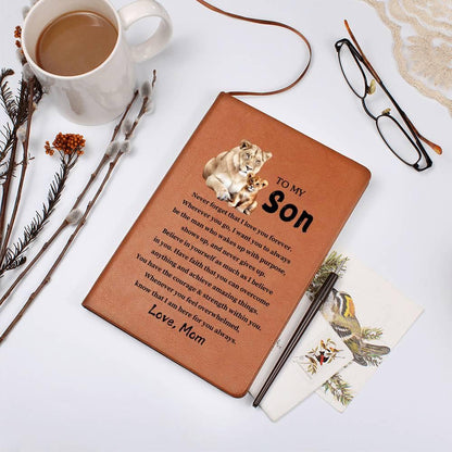 To My Son Personalized Journal Gift from Mom – Christmas Gift for Son – view 6