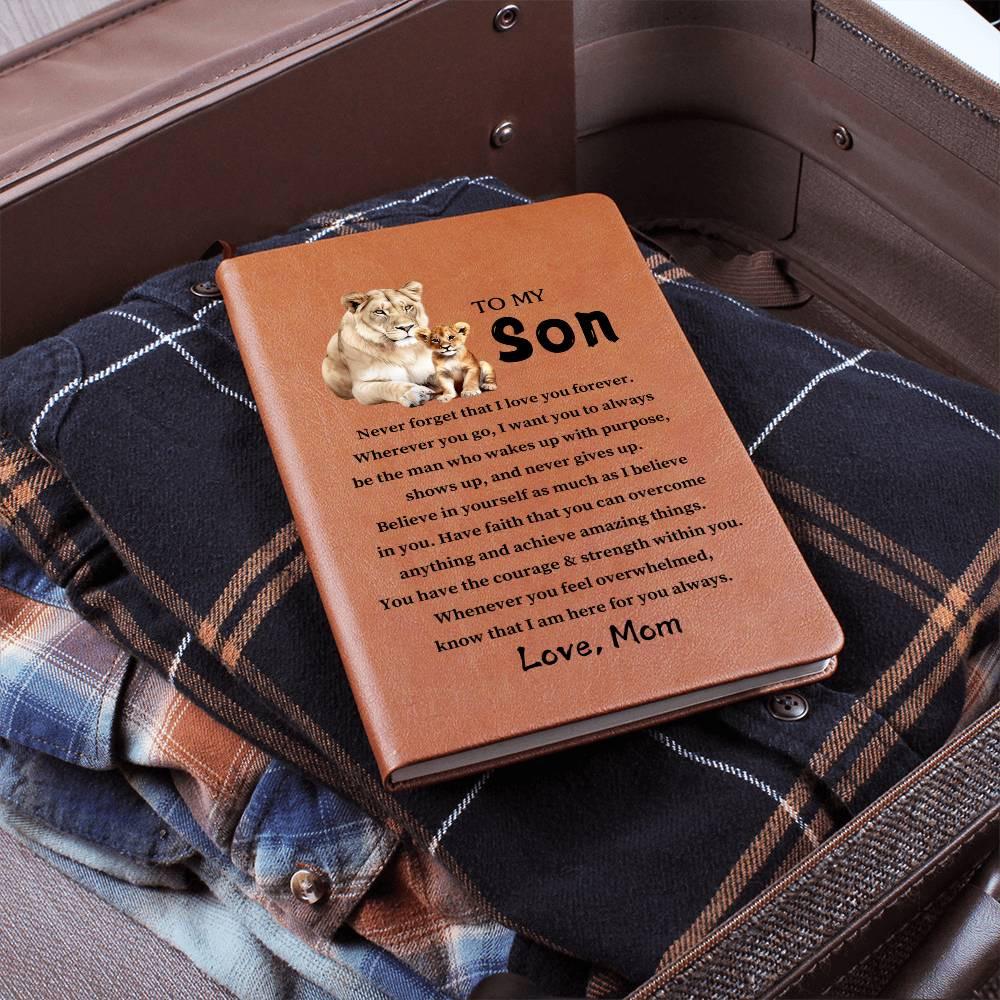 To My Son Personalized Journal Gift from Mom – Christmas Gift for Son – view 5
