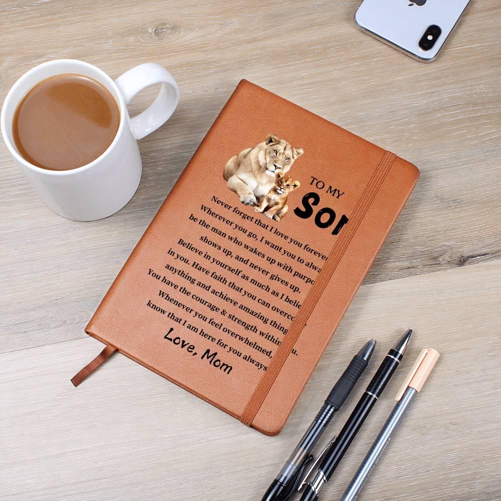 To My Son Personalized Journal Gift from Mom – Christmas Gift for Son – view 2