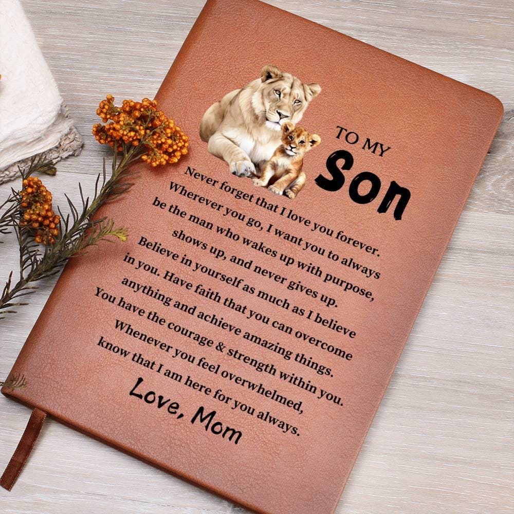 To My Son Personalized Journal Gift from Mom – Christmas Gift for Son
