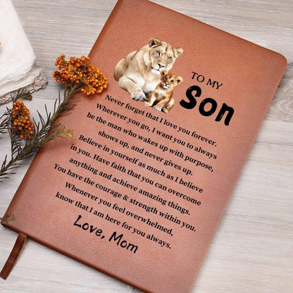 To My Son Personalized Journal Gift from Mom – Christmas Gift for Son