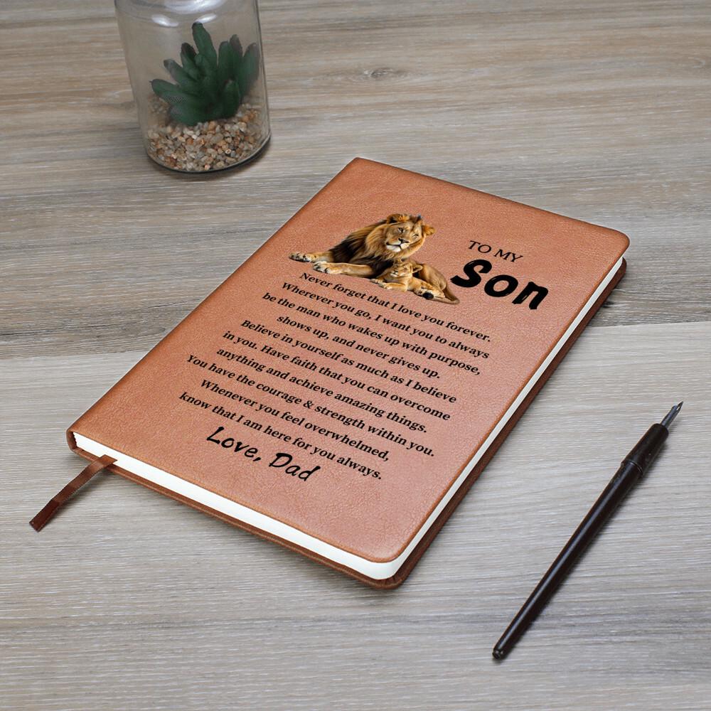 To My Son Personalized Journal Gift from Dad – Christmas Gift for Son – view 9