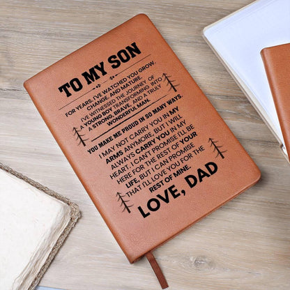 Son Personalized Leather Journal – Son Gifts from Mom – view 9