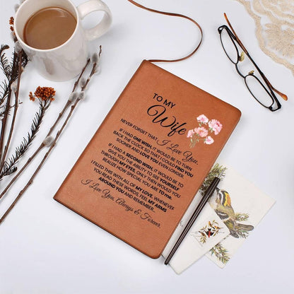 To My Wife Personalized Leather Journal – Wife Anniversary Gift – view 9