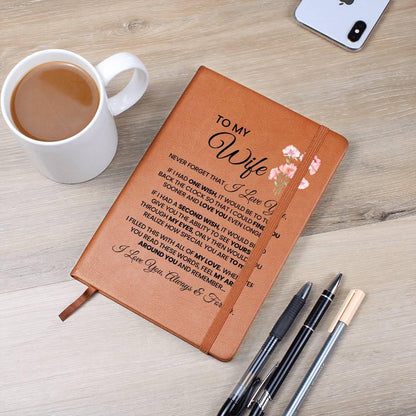 To My Wife Personalized Leather Journal – Wife Anniversary Gift – view 2