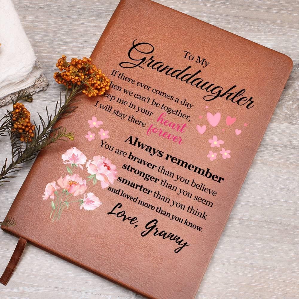 To My Granddaughter Floral Journal – Personalized Christmas Gift