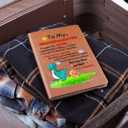 Cute Granddaughter Personalized Leather Journal Gift from Grandma – view 9