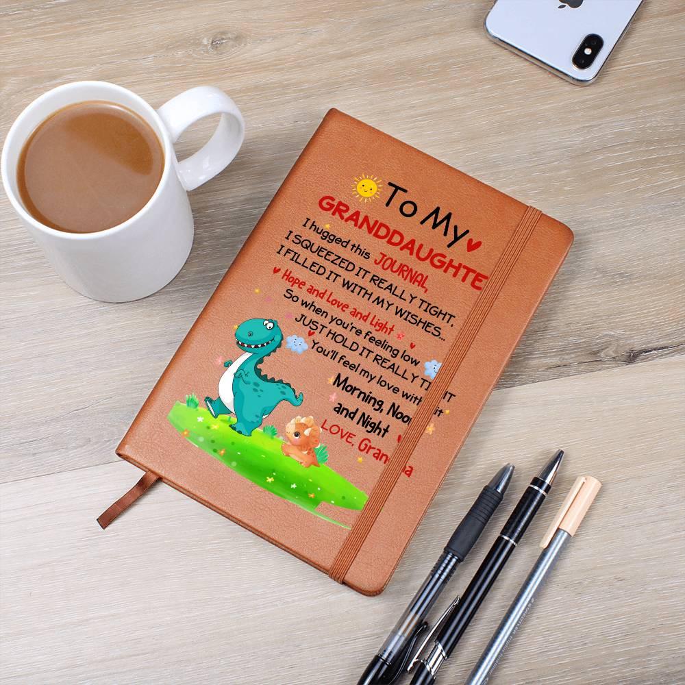 Cute Granddaughter Personalized Leather Journal Gift from Grandma – view 5
