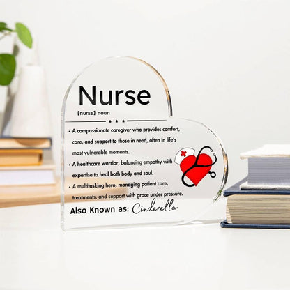 Personalized Nurse Definition Heart Plaque – Gift for Nurse – view 3