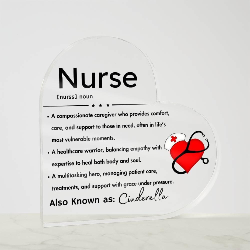 Personalized Nurse Definition Heart Plaque – Gift for Nurse – view 9