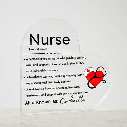 Personalized Nurse Definition Heart Plaque – Gift for Nurse – view 9