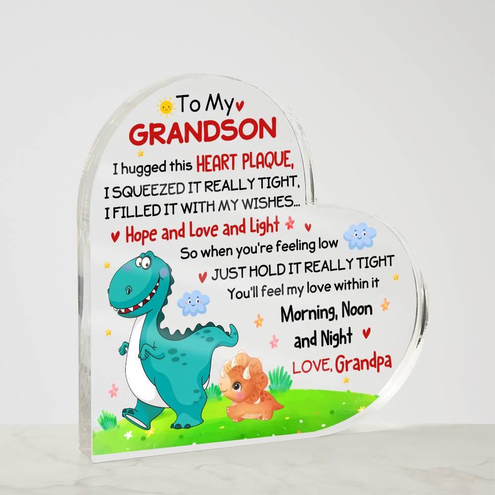 To My Grandson Personalized LED Acrylic Plaque – Gift From Grandpa – view 9
