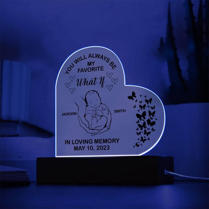 Baby Memorial Heart Acrylic Plaque – Pregnancy Loss Gift – view 9