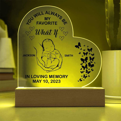 Baby Memorial Heart Acrylic Plaque – Pregnancy Loss Gift – view 8