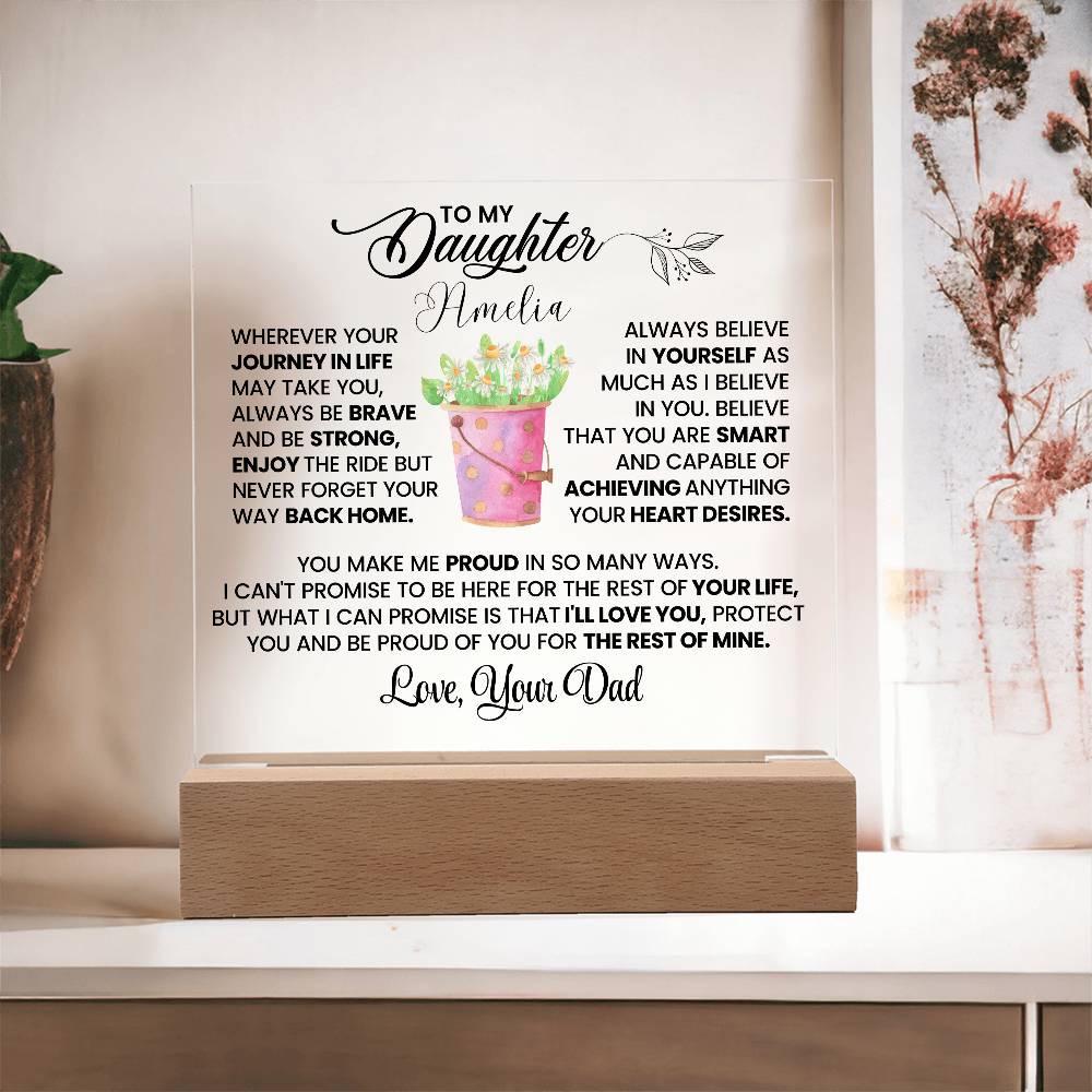 Personalized Daughter Gift LED Acrylic Plaque – Gifts from Mom – view 9