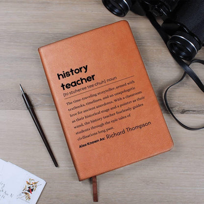 History Teacher Definition Personalized Leather Journal – view 10