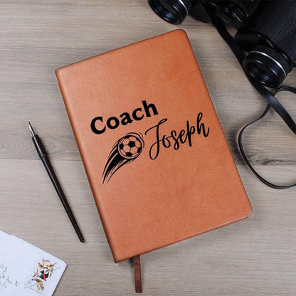 Soccer Coach Personalized Leather Journal – Gifts for football coach – view 10