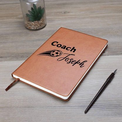Soccer Coach Personalized Leather Journal – Gifts for football coach – view 9