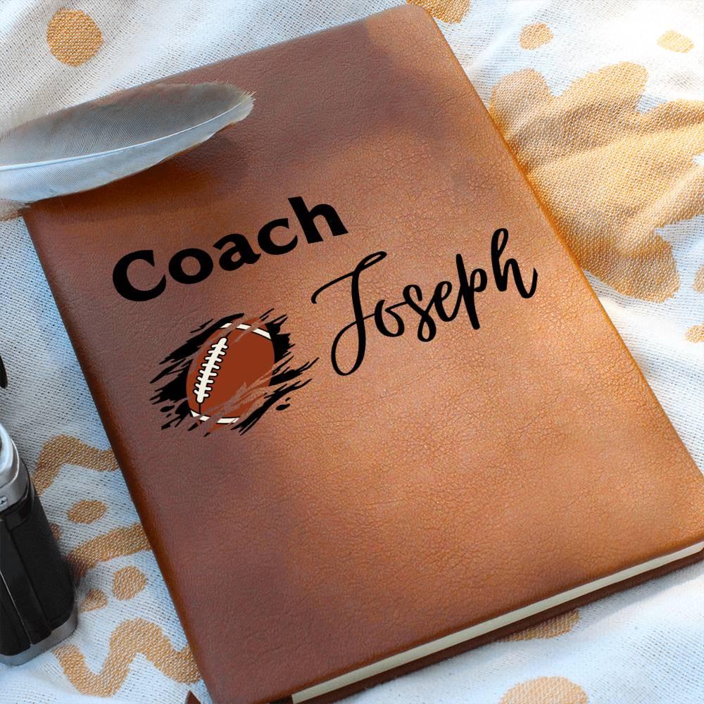 Football Coach Personalized Leather Journal – Gifts for Football coach – view 6