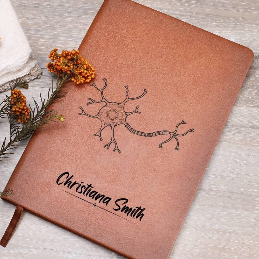 Personalized Neurology Leather Journal Gift – Neuroscience gifts – view 8