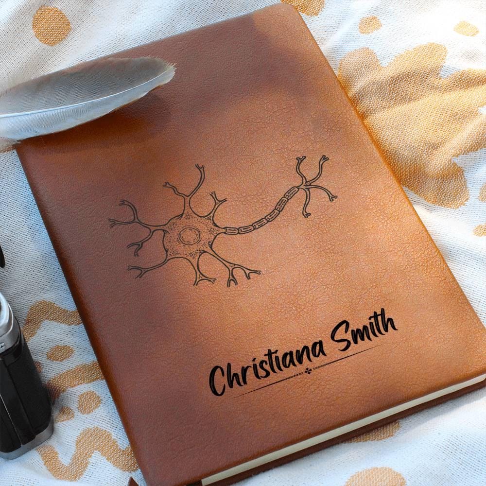 Personalized Neurology Leather Journal Gift – Neuroscience gifts