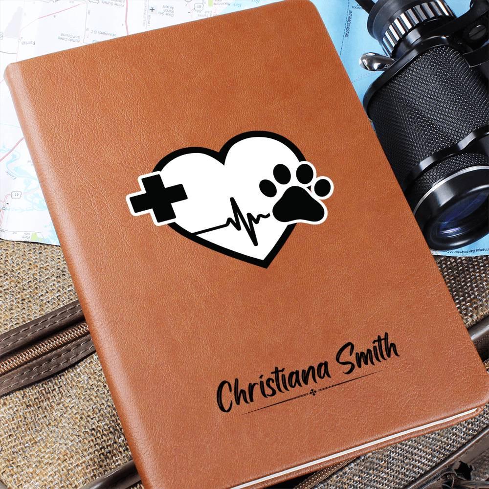 Personalized Veterinarian Leather Journal – Gift for Vet