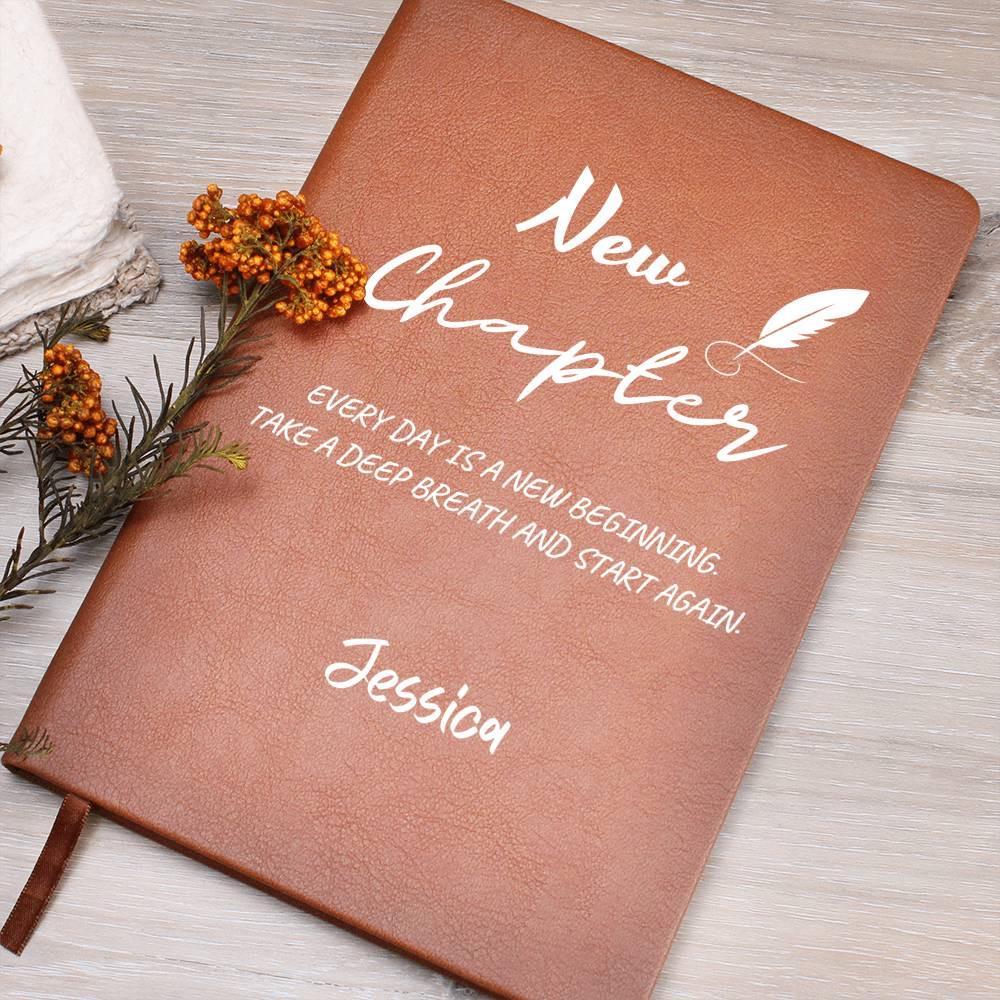 New Chapter Personalized Leather Journal – Graduation Gift – view 9