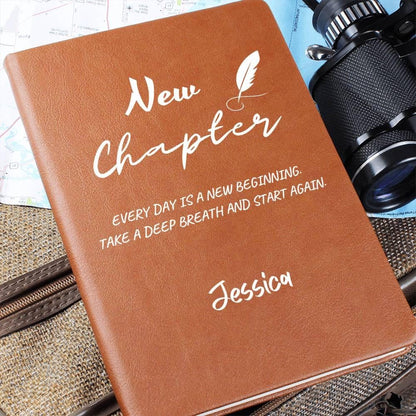New Chapter Personalized Leather Journal – Graduation Gift – view 4