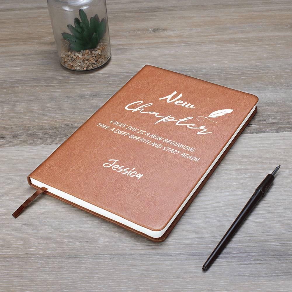New Chapter Personalized Leather Journal – Graduation Gift – view 5
