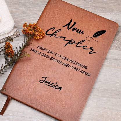 New Chapter Personalized Leather Journal – Retirement Gifts – view 9
