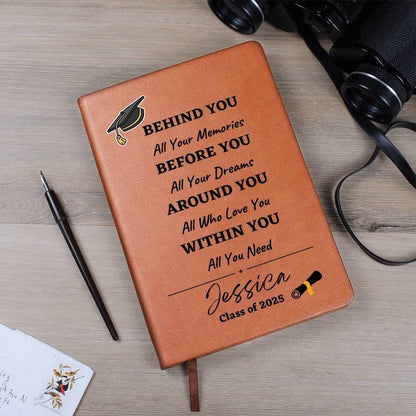 Personalized Graduation Gift Vegan Leather Journal – Grad Gift for her – view 9