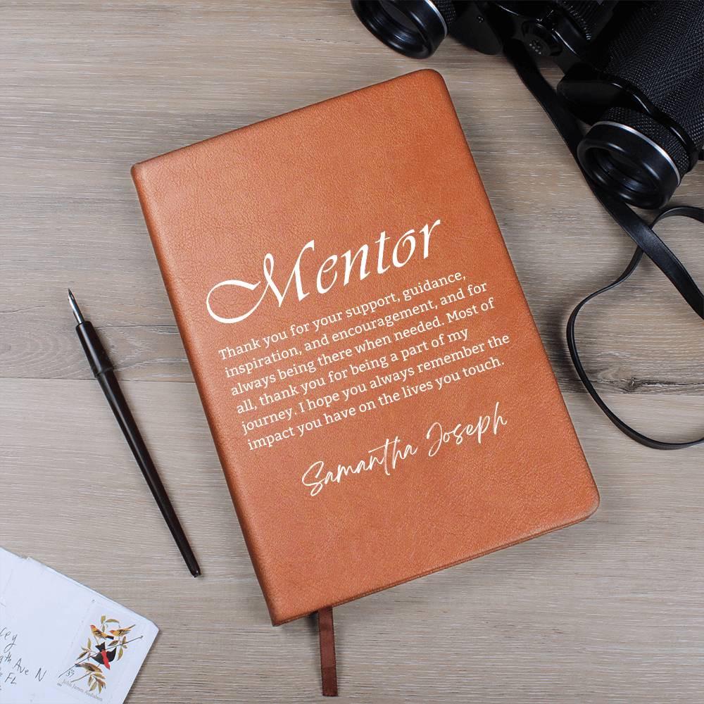 Personalized Mentor Appreciation Leather Journal – Gift for Mentor – view 5