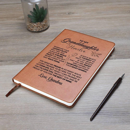Granddaughter Personalized Leather Journal – Gift from Grandma – view 7