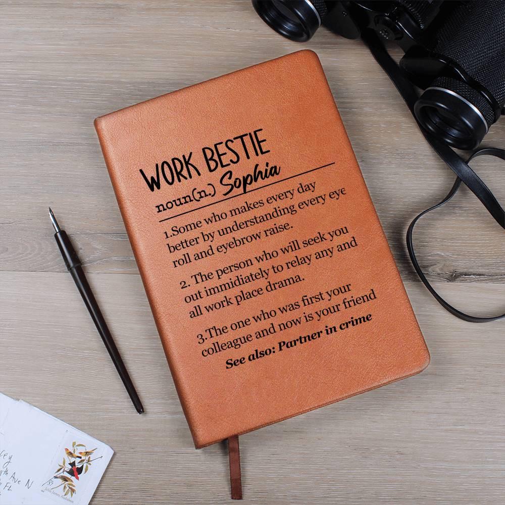 Work Bestie Definition Personalized Journal – Coworker Journal Gift – view 8