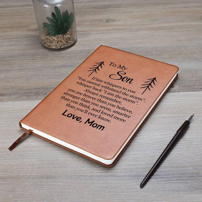 To My Son Personalized Leather Journal – Son Gift from Mom – view 10