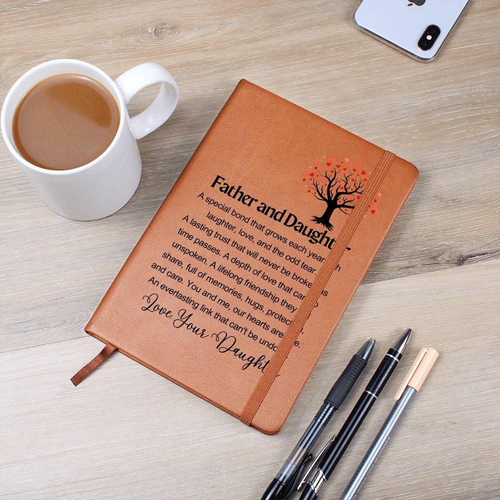 Father Daughter Personalized Leather Journal – Father's Day Gift – view 2
