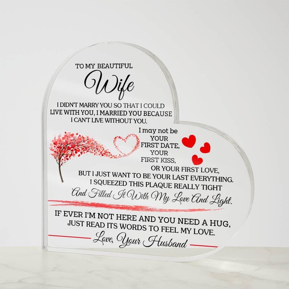 To My Wife Personalized LED Heart Plaque – Wife gift from Husband – view 5