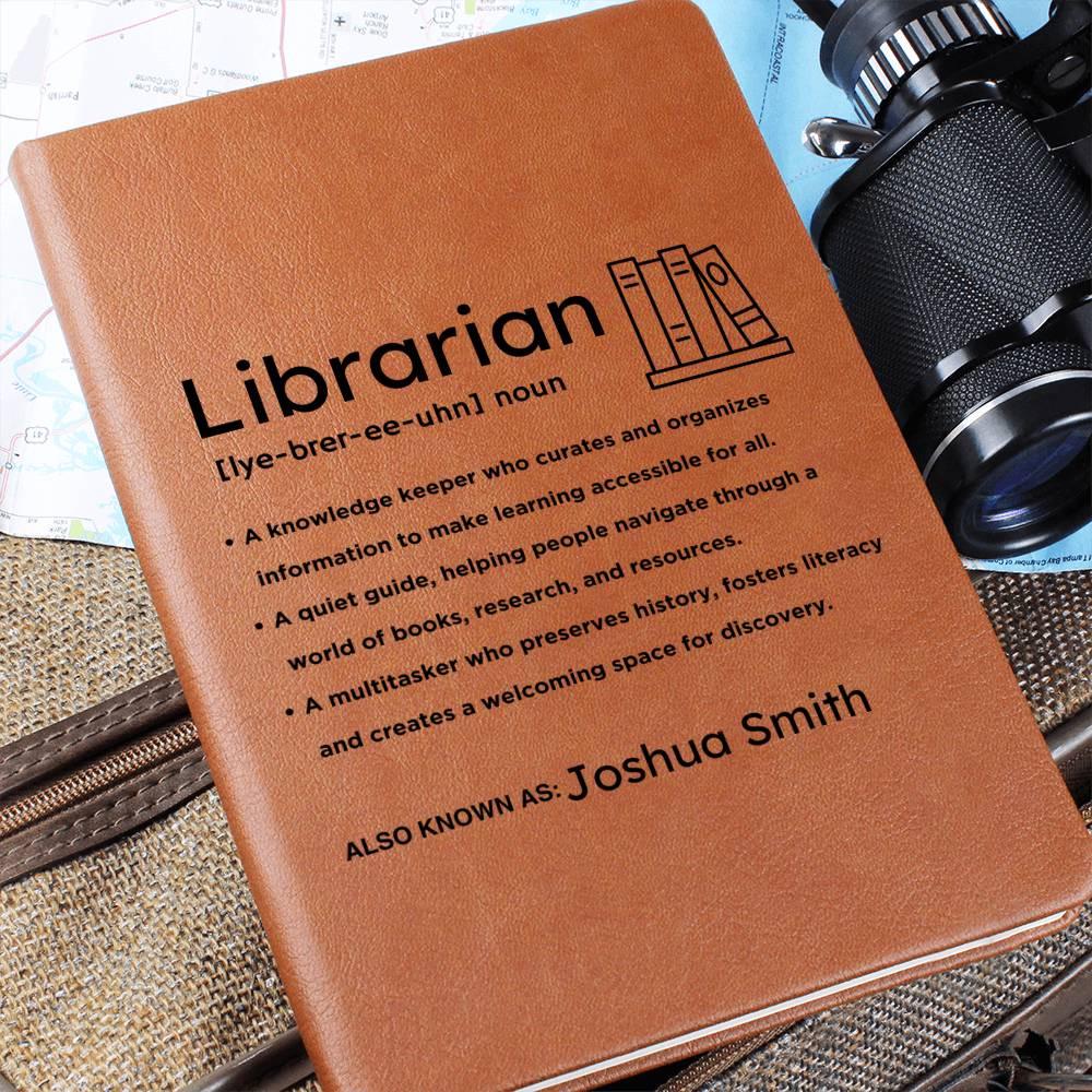 Librarian Definition Personalized Leather Journal – Gifts for Liberian – view 8