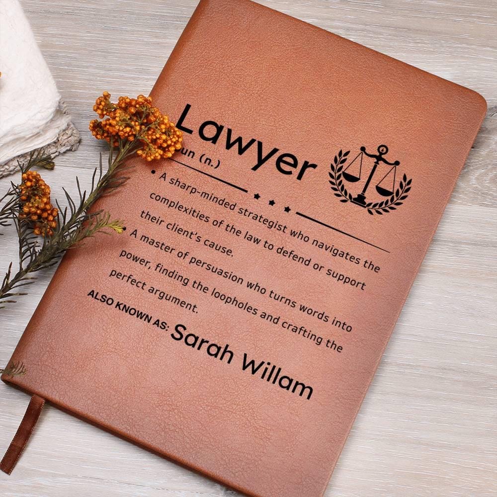 Lawyer Definition Personalized Leather Journal – Gifts for Lawyer – view 8