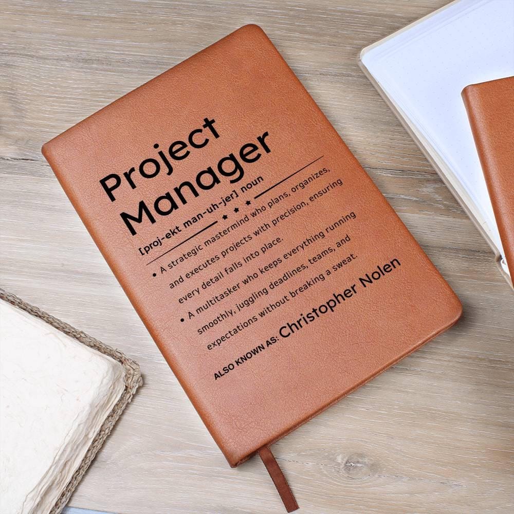 Personalized Project Manager Definition Journal – Thank you Gifts – view 8