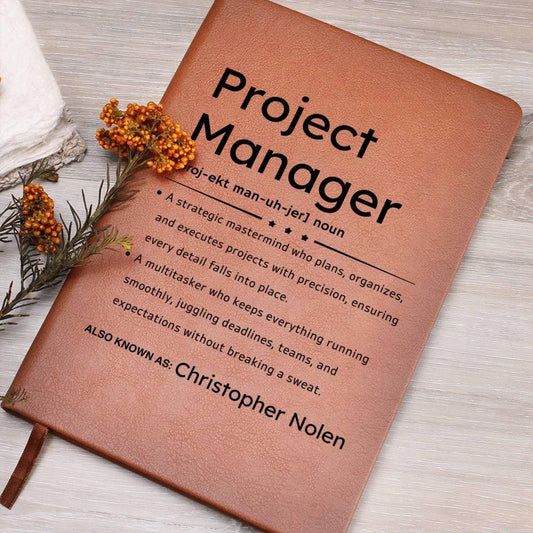 Personalized Project Manager Definition Journal – Thank you Gifts