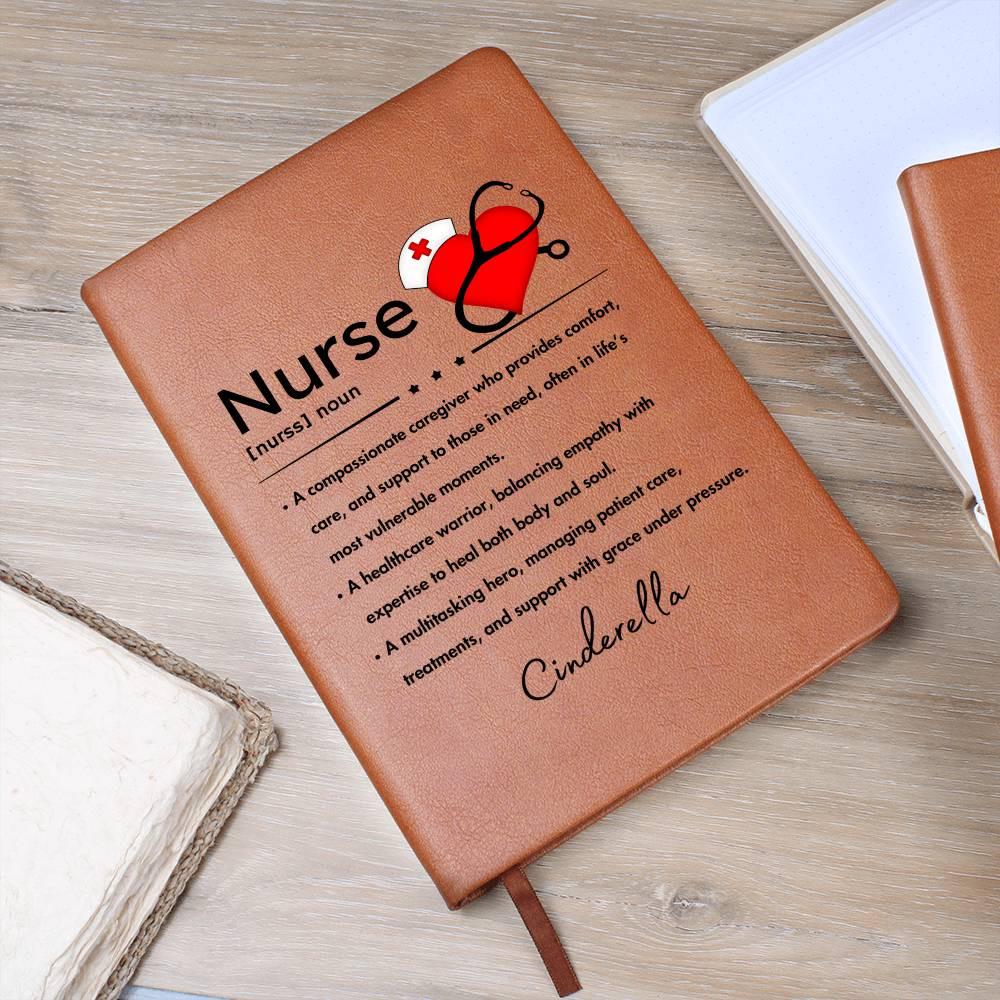 Nurse Definition Personalized Leather Journal – RN Gift – view 9