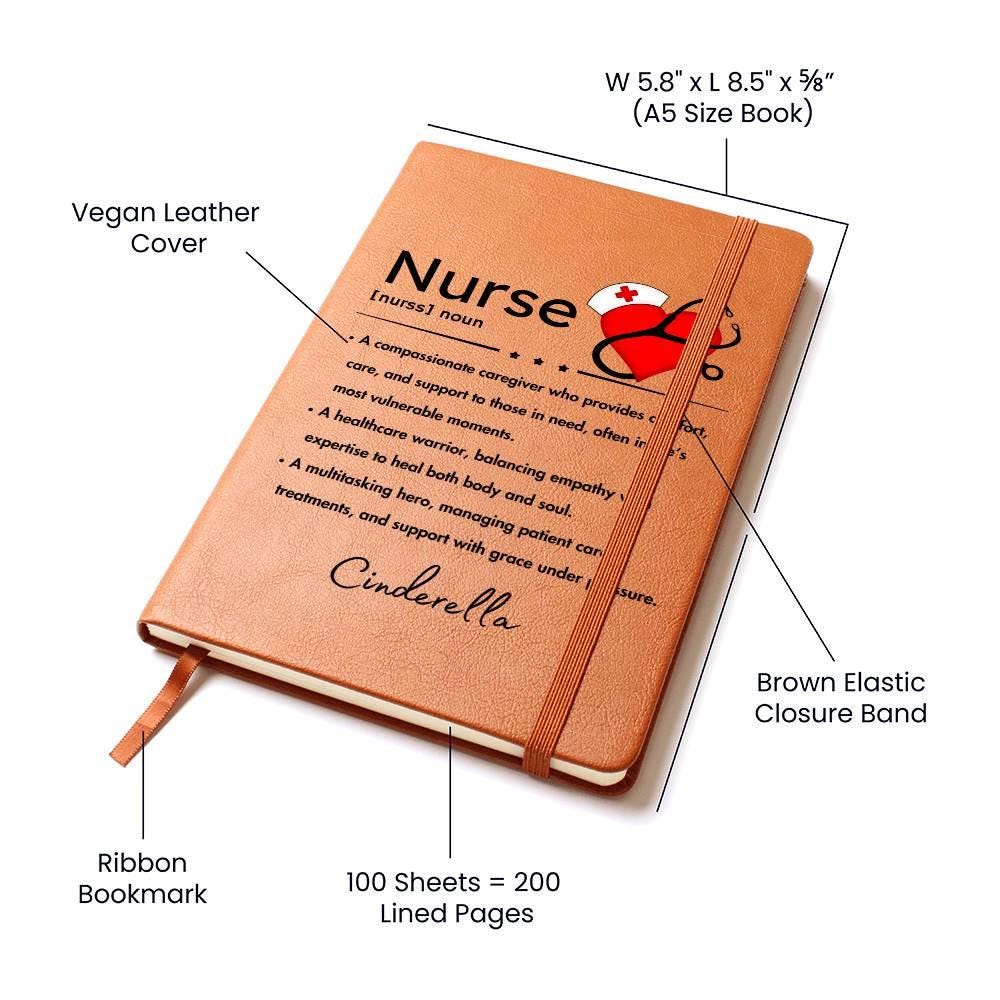 Nurse Definition Personalized Leather Journal – RN Gift – view 2